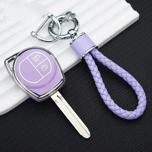 Key Cover with Decorative Keyring and Rope