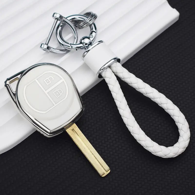 Key Cover with Decorative Keyring and Rope