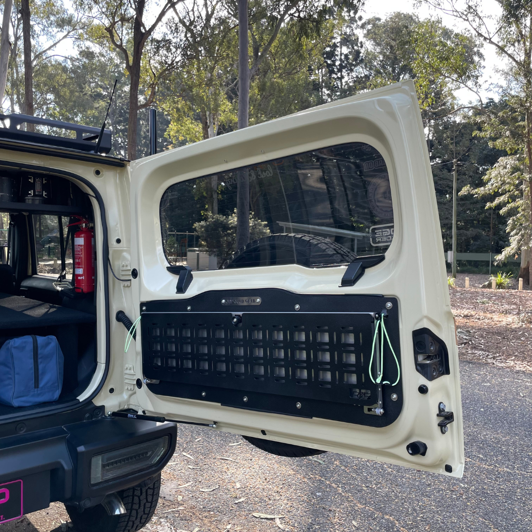 Jimny Rear Drop Down Table with M.O.L.L.E Panel (Suits 3 Door and 5 Door Models)