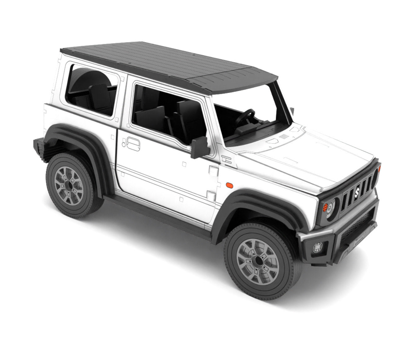 1/10 Scale Model Jimny (Painted and Assembled)