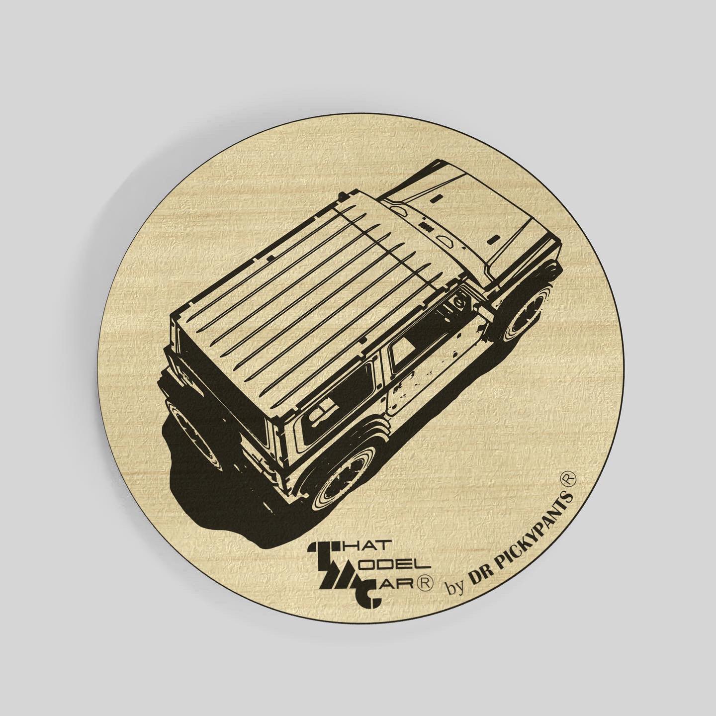 Jimny Timber Coasters (with Bonus Keyring)