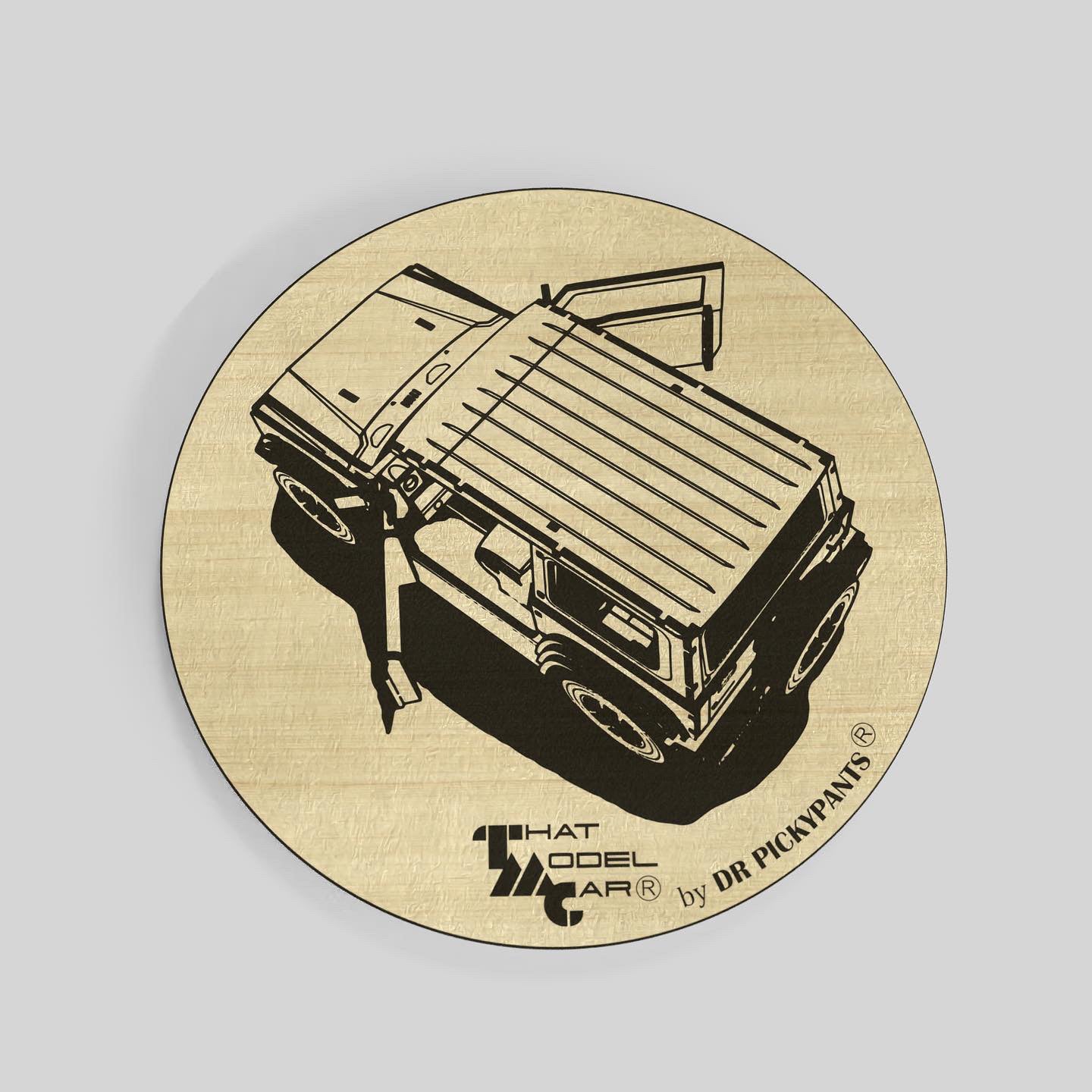 Jimny Timber Coasters (with Bonus Keyring)